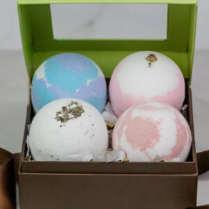 Variety of Four Lavender Bath Bombs Gift Set
